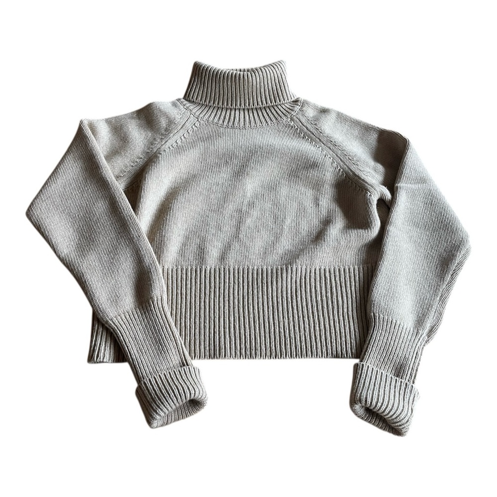Cashmere Mix Roll-Up Cuff
Turtleneck Sweater Carmel
